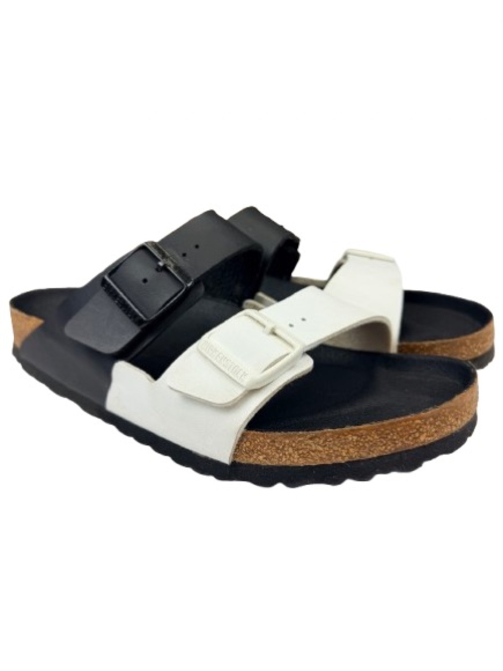 Birkenstock Arizona Split Black White Birko-Flor Sandals EU 42 Unisex Normcore - Picture 8 of 14